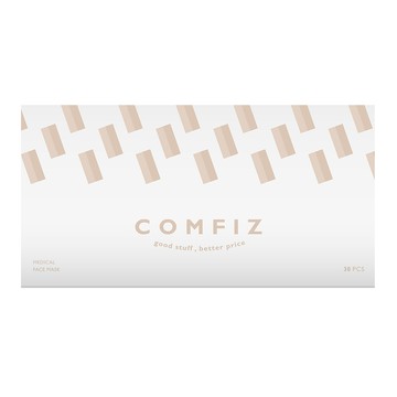 COMFIZ 康菲 平面醫療口罩  30片  1套  白拿鐵