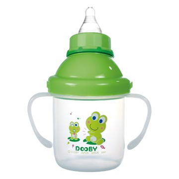 DOOBY 大眼蛙 綜合多功能練習杯  透明 + 綠色  280cc  1個
