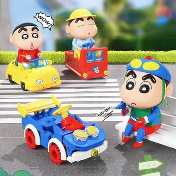 KEEPPLAY積木 蠟筆小新 小車
