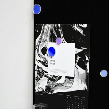 oroliving原創極簡光學幻彩玻璃冰箱貼留言貼磁鐵磁貼拍照道具