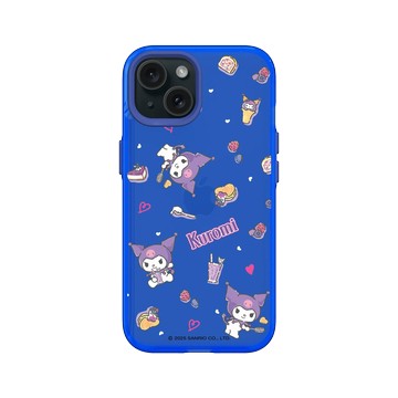 iPhone 15 Clear 激光藍 - 三麗鷗-酷洛米 Kuromi - 下午茶時間