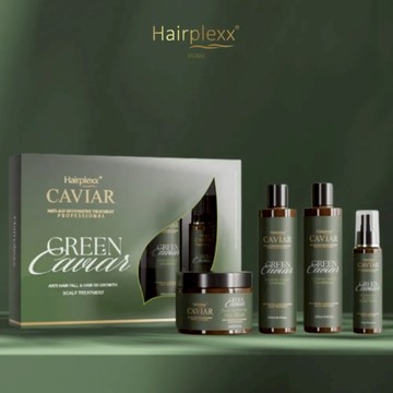 杜拜 Hairplexx 翡翠魚子頭皮賦活四件組