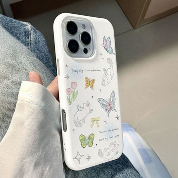 韓國菲林蘋果16promax手機殼iPhone17pro慵懶貓咪ins風15plus二合一14/13/12/11pro