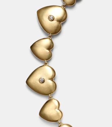 Marie Lichtenberg Heart 14kt gold necklace with diamonds