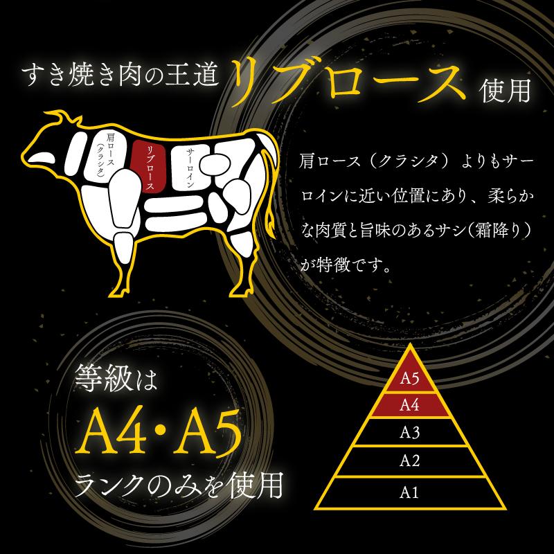 沖縄県産 A4 A5ランク 黒毛和牛! すき焼き用 リブロース 500g 2~3人前 贈答用にピッタリ お歳暮・お中元・記念日の贈り物に |牛肉|