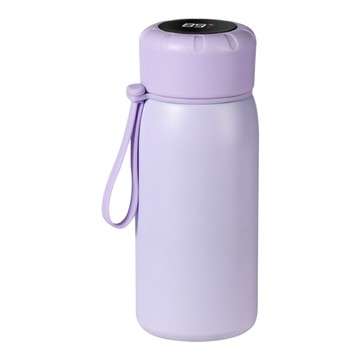 316不鏽鋼數顯保溫杯  紫色  400ml  1個