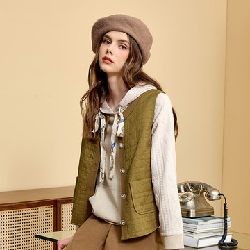 ILEY伊蕾 前長後短圓領背心(咖；M-XL)