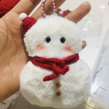 JW聖誕小雪人手工材料包可愛公仔少女書包掛件玩偶卡通情侶禮物
