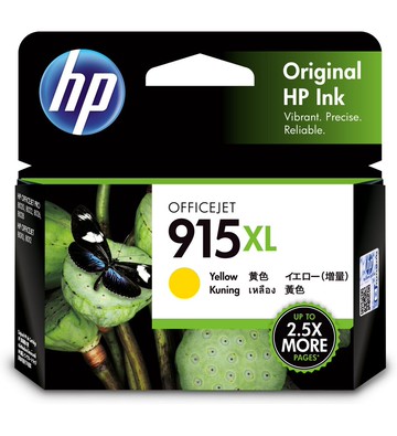 HP 915XL 高印量黃色原廠墨水匣 (3YM21AA) For HP OJ Pro 8010/8012/8020/8022/8028/8026 AiO