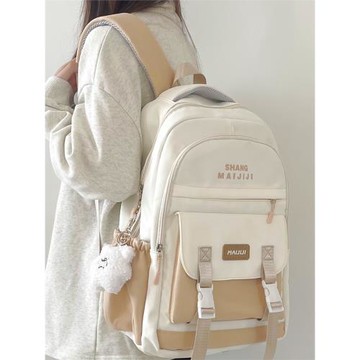 LIKEJON書包女生原創小眾大學生大容量雙肩包初中高中生百搭背包