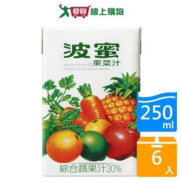 波蜜果菜汁250MLx6【愛買】