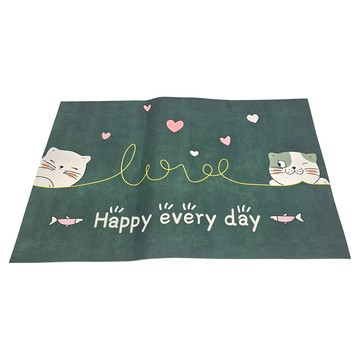 矽藻土軟地墊 Set 2  60 x 40cm  貓 綠色  1組