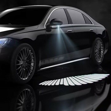 汽車后視鏡天使之翼翅膀光毯迎賓燈氛圍燈 投影燈后視鏡轉向燈【尚宜汽配】