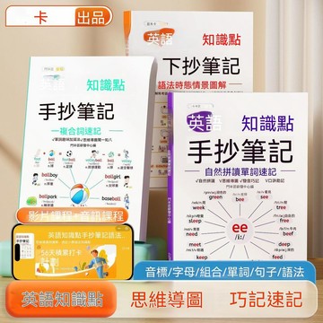 ⚡精選好貨＋閃購開跑🔥8h隔日達 小英語知識點手抄筆記自然拼讀單詞複合詞彙總語法知識大盤點 z321d.