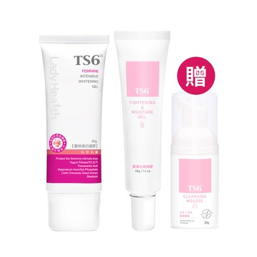 「緊緻蜜桃組」TS6護一生 蜜桃煥白凝膠45g+緊彈水嫩凝膠40g (贈 潔淨慕斯30g)