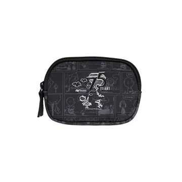 【SNOOPY】史努比75週年雙層零錢包-黑色 BCP24Q13BK