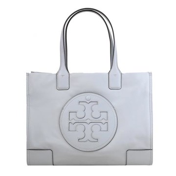 TORY BURCH 80477 品牌LOGO尼龍皮飾小號托特包.淺藍