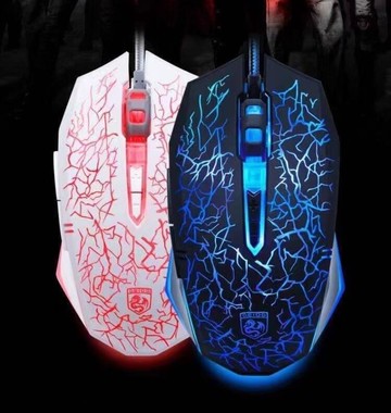 48h出貨丶德意龍a1滑鼠有線 6d守望先鋒遊戲家用網吧電競滑鼠