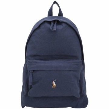 Polo Ralph Lauren 小馬刺繡仿舊棉質後背包(深藍)