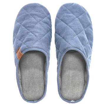 Bo Well 男款棉質絎縫室內拖鞋  300mm  海軍藍色  1雙