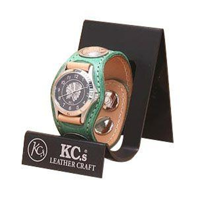 腕時計 革 ケイシーズ（KCs） エキゾチック スリーコンチョ