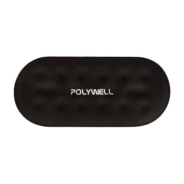 POLYWELL 寶利威爾 記憶棉鍵盤滑鼠護腕墊 短款 PW15-T65-0686  黑色  1個