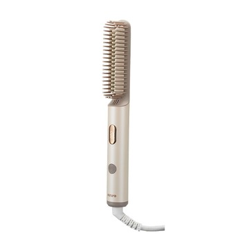 KINYO 植系負離子陶瓷直髮梳/電熱梳/造型梳(KHS-3302)速熱/可直可彎/國際電壓100-240V