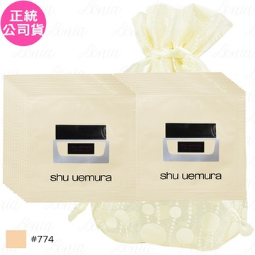 【即期品】shu uemura 植村秀 無極限水潤光粉底霜 SPF21 PA+++體驗包(#774)(1ml)*24旅行袋組(公司貨)