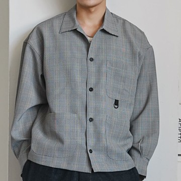Stone As - Overshirt 襯衫外套 千鳥格 細格