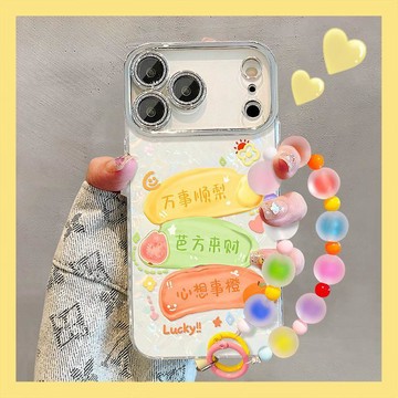 萬事順梨手鍊適用蘋果17promax手機殼iphone15貝殼紋16國風14創意