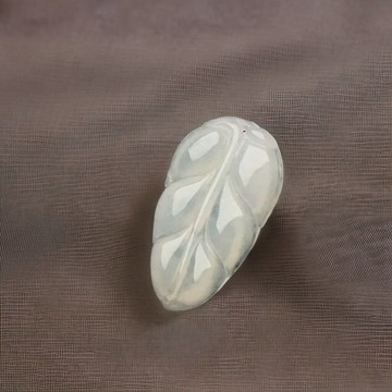 冰種翡翠葉子 | 裸石 | 天然緬甸玉翡翠A貨 | 送禮
