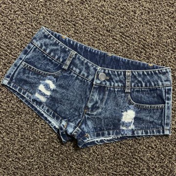 低腰牛仔短褲顯瘦緊身熱褲夜店女鋼管舞超短褲子歐美網紅街拍女褲