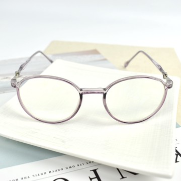 老花眼鏡 淡紫馬蹄扣圓膠框 NYK5