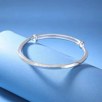 《現貨》眉兒銀飾 999足銀 莫比烏斯 滿天星手環 純銀手環 推拉手環 磨砂手環