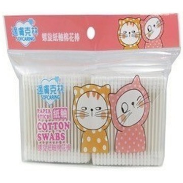 適膚克林螺旋棉花棒100支*4包