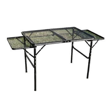 TREEWalker 雙側開折疊鋼網桌 Set 鋁合金+鋼網材質  主體90 x 60 x 67cm 側桌48 x 30cm  單色