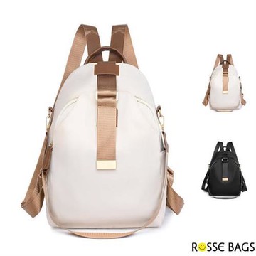 【Rosse Bags】潮流精緻韓系簡約休閒牛津布外出背包(現+預  黑色／白色)