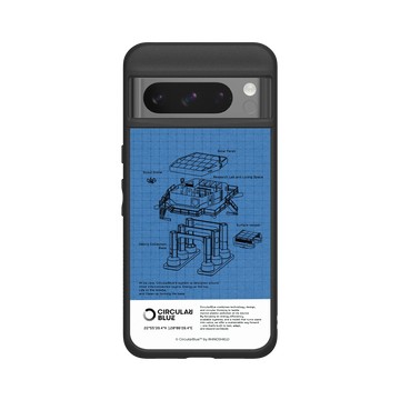 Pixel 8 Pro SolidSuit 黑 - CircularBlue - 淨海藍圖