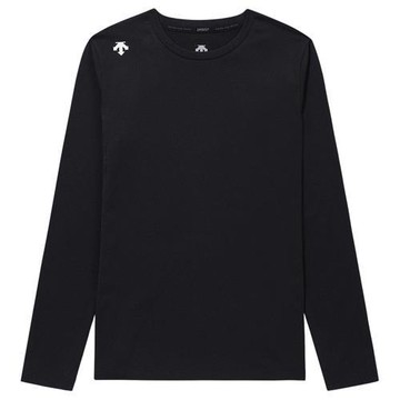 Descente 迪桑特 長袖上衣 男裝 快乾 防曬 黑【運動世界】SQ323UTL72-BLK0