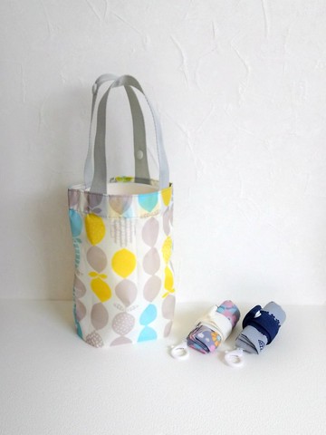 【BDR/飲料提袋】海洋檸檬果 日本防潑水尼龍布 可收納為吊飾!