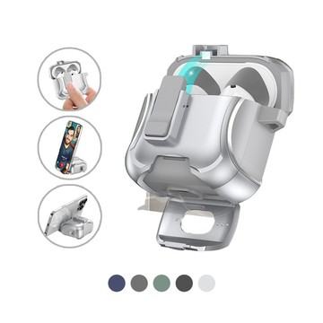 自動開蓋 支援磁吸 Airpods 4 Pro2 Pro3 手機支架 耳機殼 防摔殼 保護殼 廠商直送