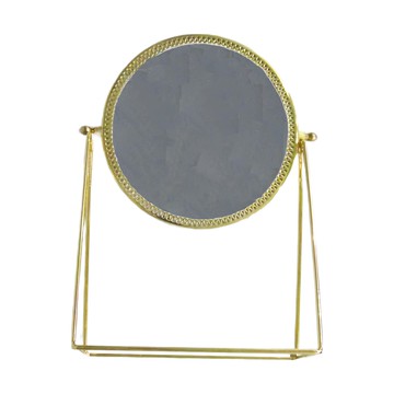 北歐輕奢化妝鏡 金邊花蕾絲 金屬材質 整理儀容  1個