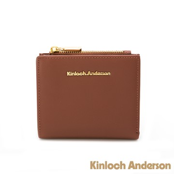 【Kinloch anderson】Gladys 經典壓扣式短夾-紅棕色