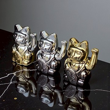 【La boite 樂盒】《金屬光譜系列》Double Lucky!雙色漸變幸運繽紛自動招手招財貓-廠商直送