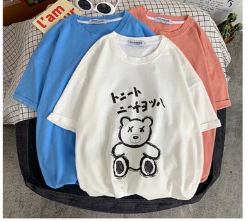 FINDSENSE X 男款 時尚 寬鬆 舒適 男裝寬 中性 休閑情侶  短袖T恤男