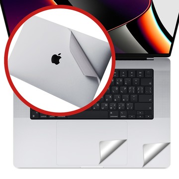 防窺片 全品項 MacBook Pro 16吋 A2485 專用機身+手墊貼膜保護貼 銀色