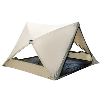 KZM OUTDOOR Trion 新三角速搭帳  白色  2-3人