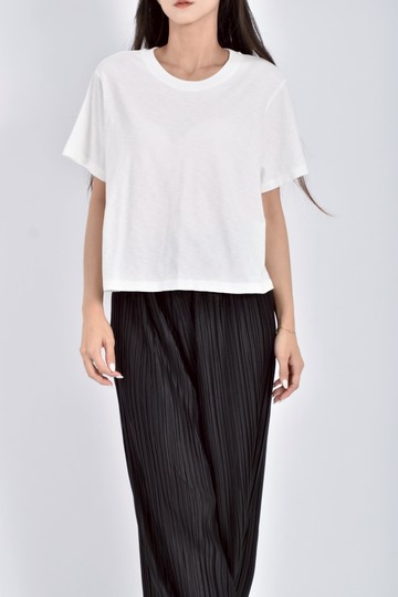 (XL) uniqlo棉質質感白色短袖上衣