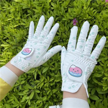 韓國進口超纖布面 高爾夫手套女士雙手 防滑耐磨透氣可水洗 限量