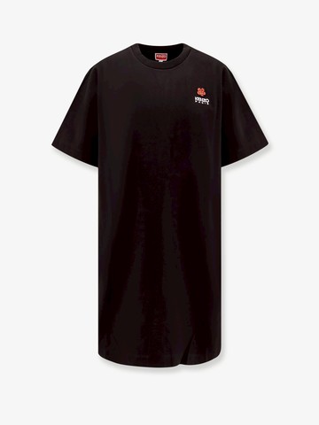 Biologic cotton t-shirt with boke flower patch and kenzo embroidery - KENZO PARIS - gender_Woman